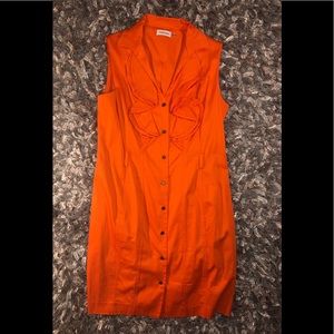 Calvin Klein Vibrant Orange Dress